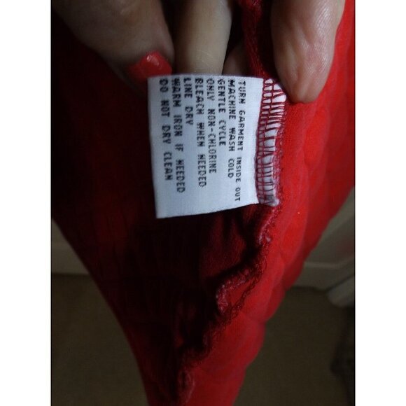 Talbots Petites PP Red Quilted Cotton Jacket Pockets Button Up - Picture 6 of 9